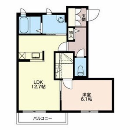 島内駅 徒歩3分 1階の物件間取画像